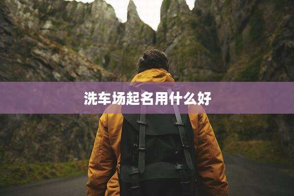 洗车场起名用什么好