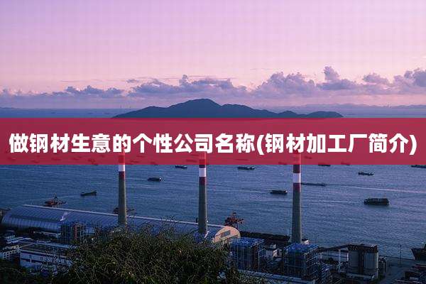 做钢材生意的个性公司名称(钢材加工厂简介)