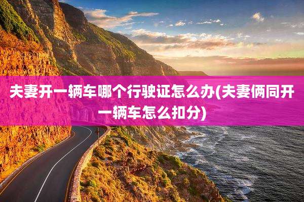 夫妻开一辆车哪个行驶证怎么办(夫妻俩同开一辆车怎么扣分)
