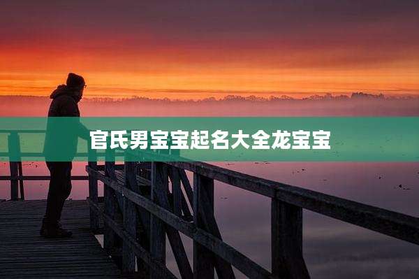 官氏男宝宝起名大全龙宝宝