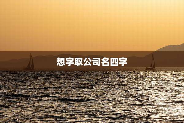 想字取公司名四字