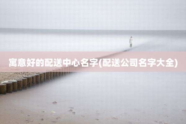 寓意好的配送中心名字(配送公司名字大全)