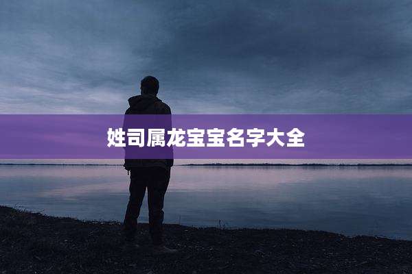 姓司属龙宝宝名字大全