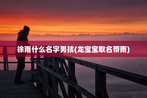 徐雨什么名字男孩(龙宝宝取名带雨)