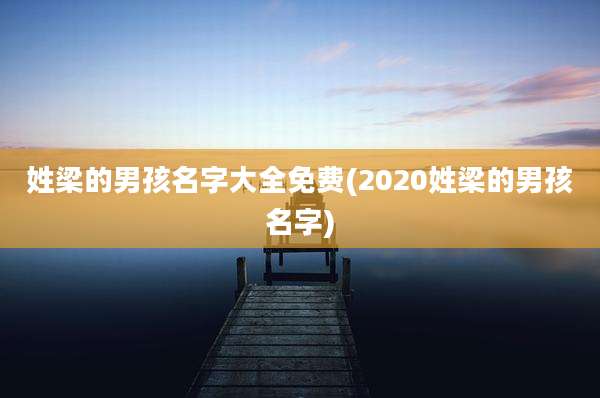 姓梁的男孩名字大全免费(2020姓梁的男孩名字)