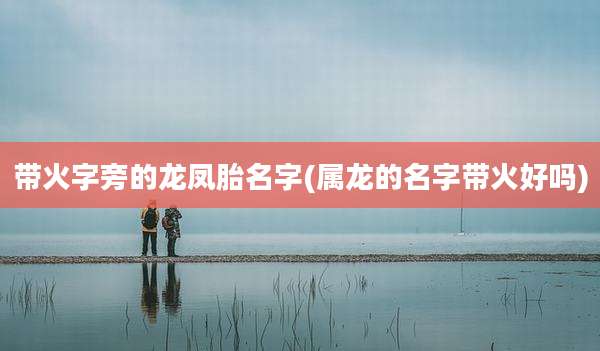 带火字旁的龙凤胎名字(属龙的名字带火好吗)