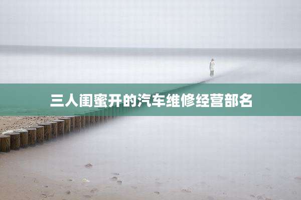 三人闺蜜开的汽车维修经营部名