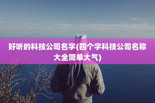 好听的科技公司名字(四个字科技公司名称大全简单大气)