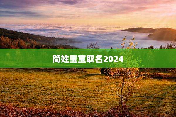 简姓宝宝取名2024