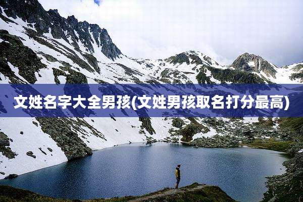 文姓名字大全男孩(文姓男孩取名打分最高)