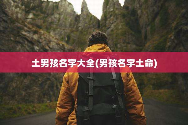 土男孩名字大全(男孩名字土命)