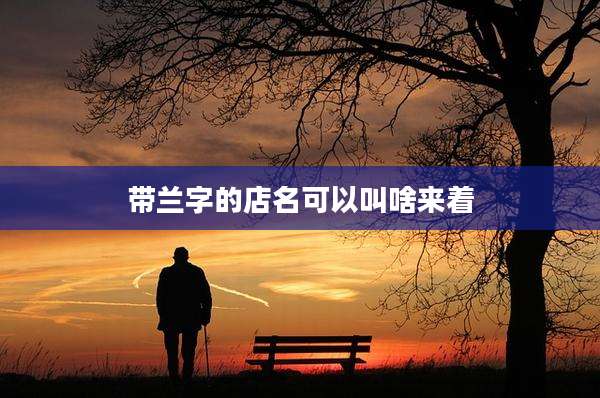 带兰字的店名可以叫啥来着