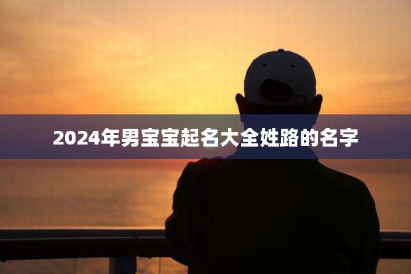 2024年男宝宝起名大全姓路的名字