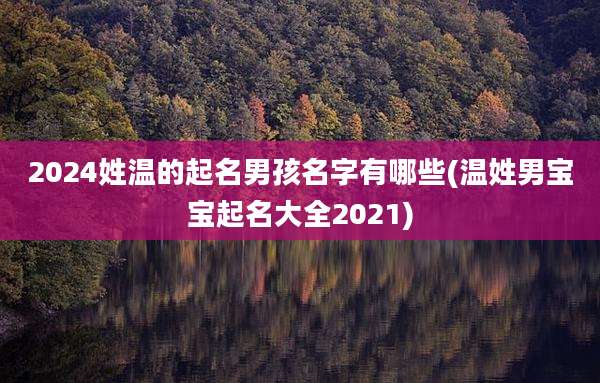 2024姓温的起名男孩名字有哪些(温姓男宝宝起名大全2021)