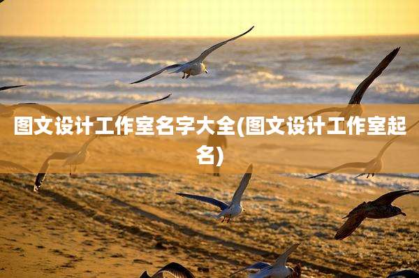 图文设计工作室名字大全(图文设计工作室起名)