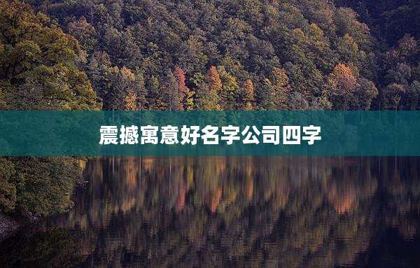 震撼寓意好名字公司四字