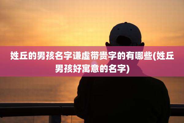 姓丘的男孩名字谦虚带贵字的有哪些(姓丘男孩好寓意的名字)