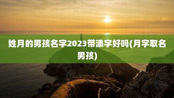 姓月的男孩名字2023带添字好吗(月字取名男孩)