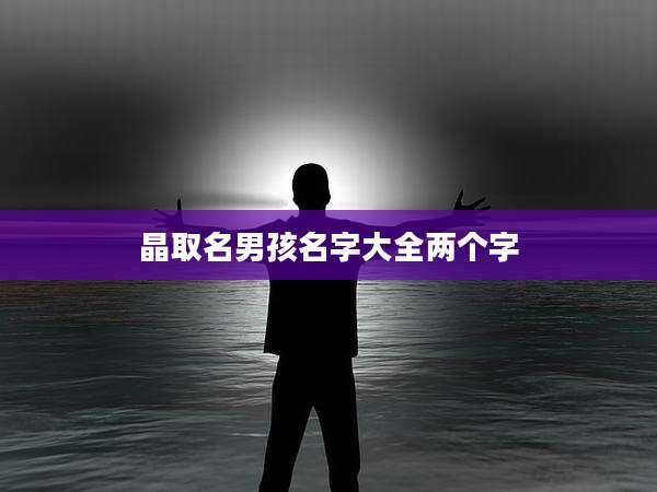 晶取名男孩名字大全两个字