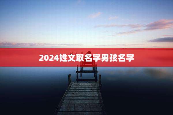 2024姓文取名字男孩名字