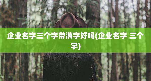 企业名字三个字带满字好吗(企业名字 三个字)