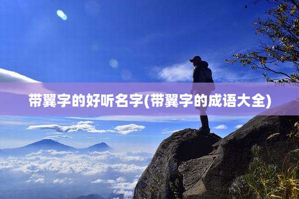 带翼字的好听名字(带翼字的成语大全)