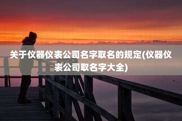 关于仪器仪表公司名字取名的规定(仪器仪表公司取名字大全)