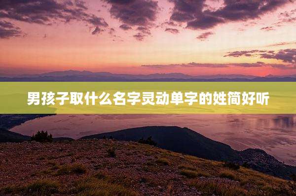 男孩子取什么名字灵动单字的姓简好听