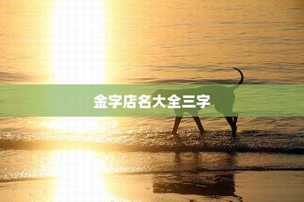 金字店名大全三字