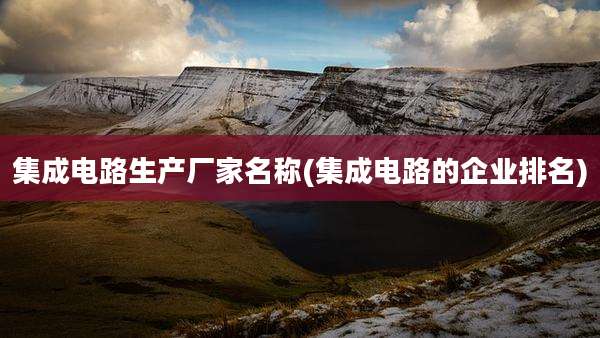 集成电路生产厂家名称(集成电路的企业排名)