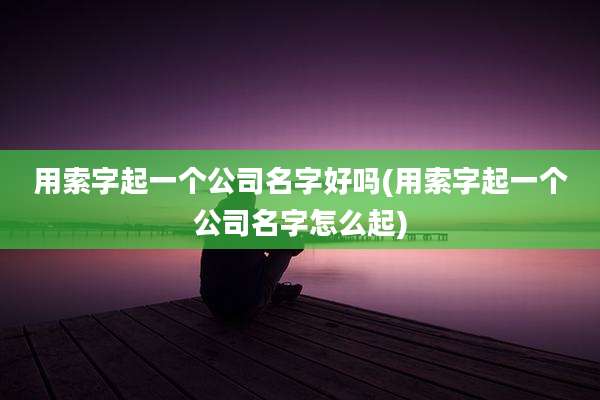 用索字起一个公司名字好吗(用索字起一个公司名字怎么起)