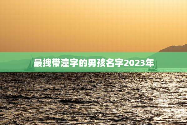 最拽带潼字的男孩名字2023年