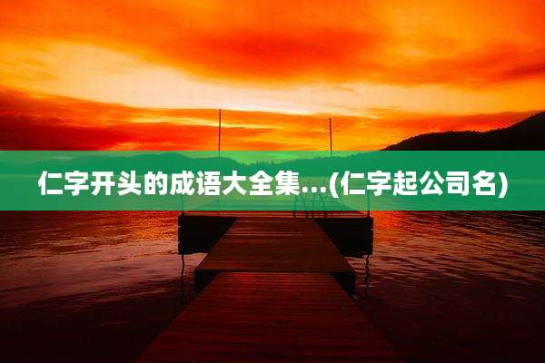 仁字开头的成语大全集...(仁字起公司名)