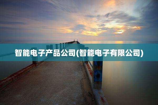 智能电子产品公司(智能电子有限公司)