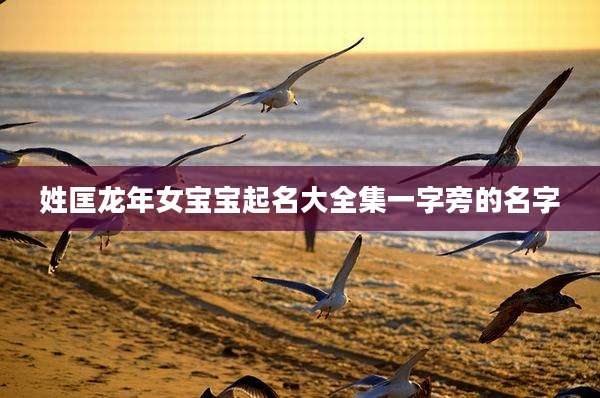 姓匡龙年女宝宝起名大全集一字旁的名字