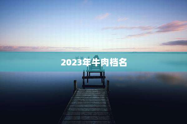 2023年牛肉档名