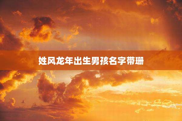 姓风龙年出生男孩名字带珊