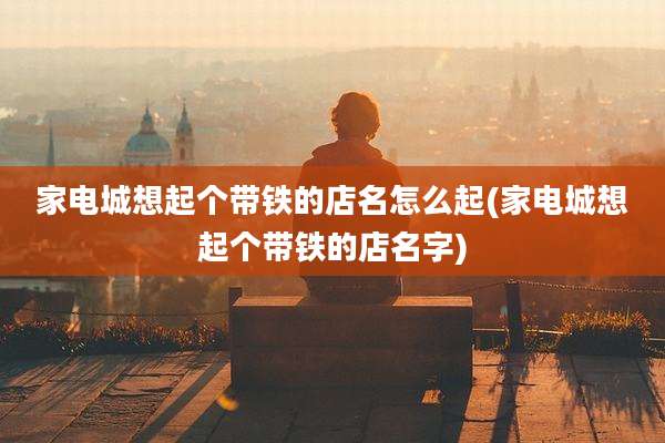 家电城想起个带铁的店名怎么起(家电城想起个带铁的店名字)
