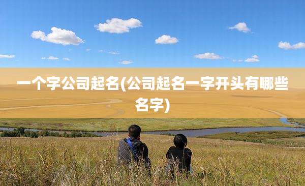 一个字公司起名(公司起名一字开头有哪些名字)