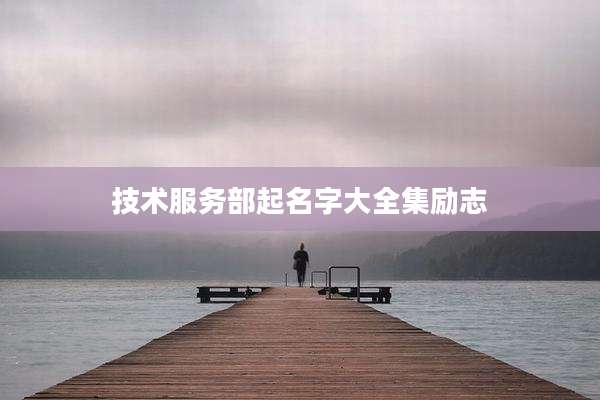 技术服务部起名字大全集励志