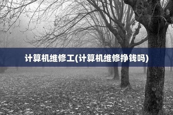 计算机维修工(计算机维修挣钱吗)