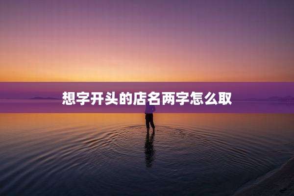 想字开头的店名两字怎么取