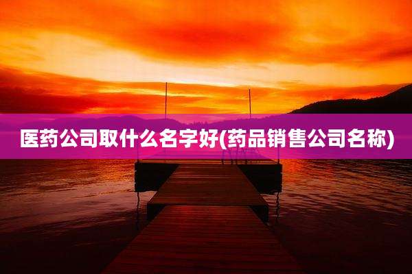医药公司取什么名字好(药品销售公司名称)