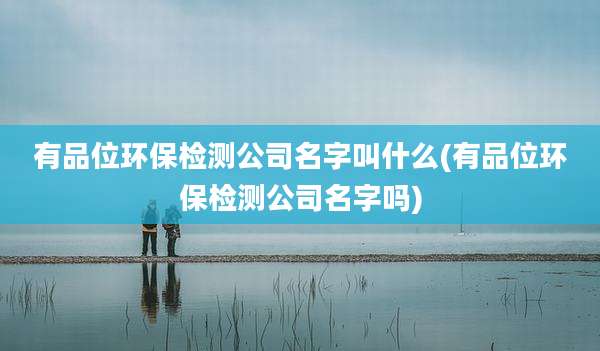 有品位环保检测公司名字叫什么(有品位环保检测公司名字吗)