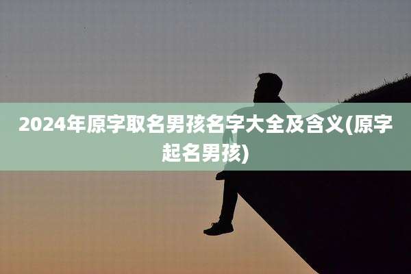 2024年原字取名男孩名字大全及含义(原字起名男孩)
