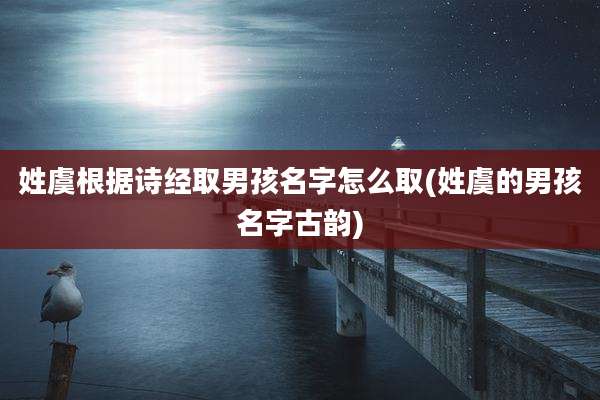 姓虞根据诗经取男孩名字怎么取(姓虞的男孩名字古韵)