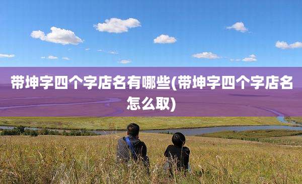 带坤字四个字店名有哪些(带坤字四个字店名怎么取)