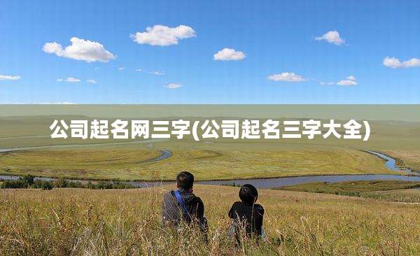公司起名网三字(公司起名三字大全)