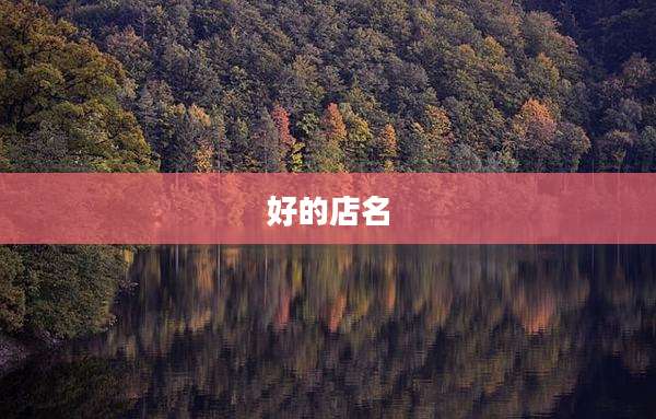 好的店名