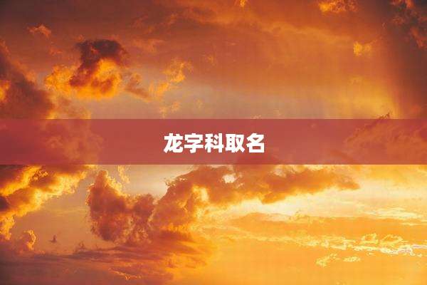 龙字科取名